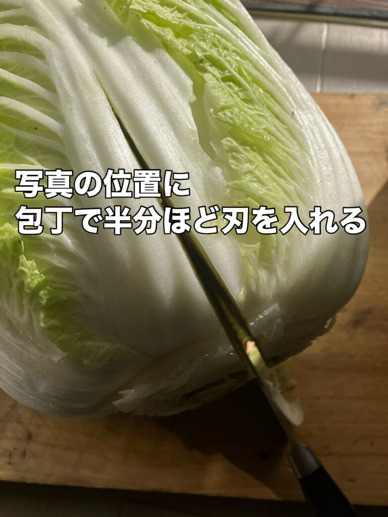 白菜の切り方